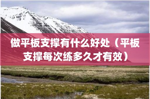 做平板支撑有什么好处（平板支撑每次练多久才有效）