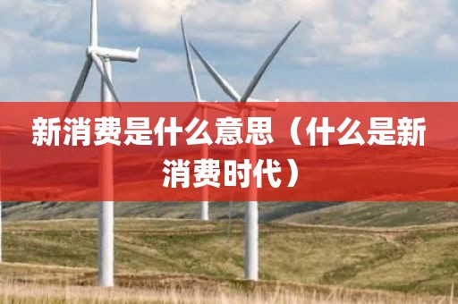 新消费是什么意思（什么是新消费时代）