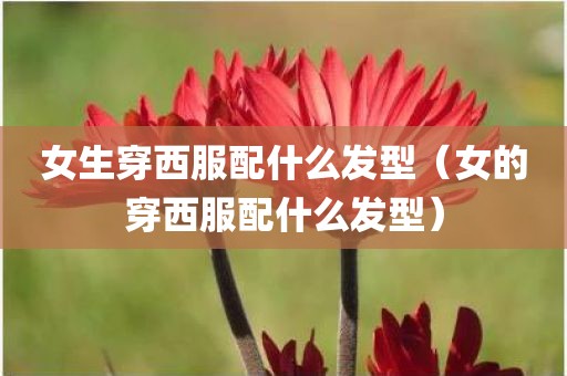 女生穿西服配什么发型（女的穿西服配什么发型）