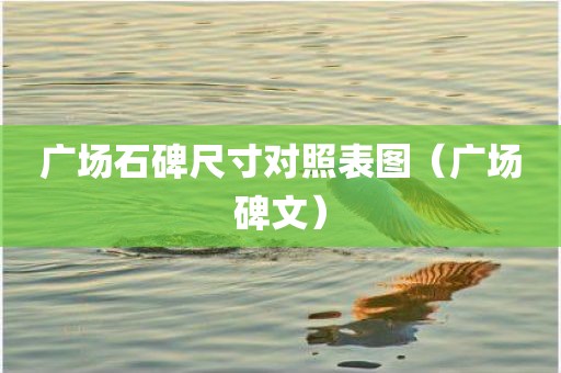 广场石碑尺寸对照表图（广场碑文）