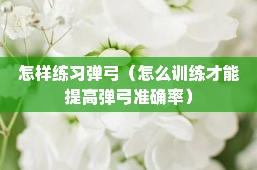 怎样练习弹弓（怎么训练才能提高弹弓准确率）