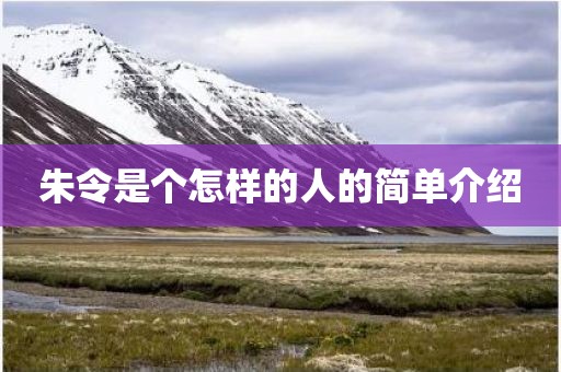 朱令是个怎样的人的简单介绍