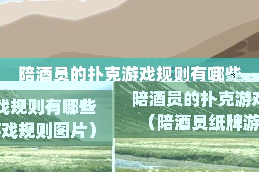 陪酒员的扑克游戏规则有哪些（陪酒员纸牌游戏规则图片）