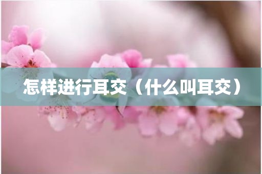 怎样进行耳交（什么叫耳交）