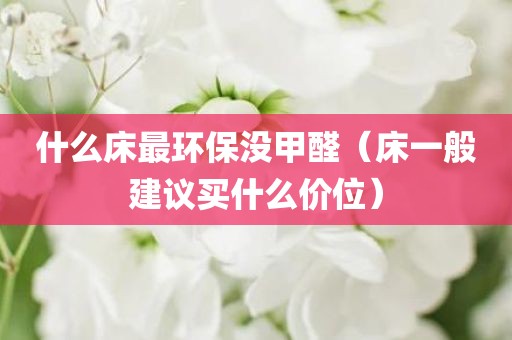 什么床最环保没甲醛（床一般建议买什么价位）