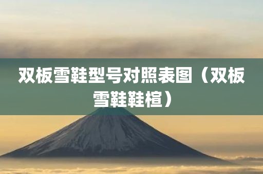 双板雪鞋型号对照表图（双板雪鞋鞋楦）