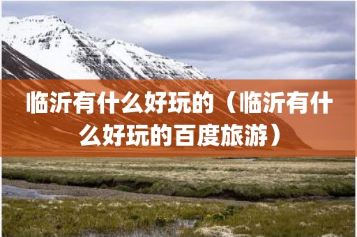 临沂有什么好玩的(临沂有什么好玩的百度旅游)