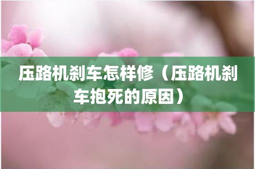 压路机刹车怎样修（压路机刹车抱死的原因）