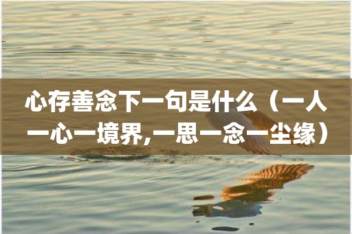 心存善念下一句是什么（一人一心一境界,一思一念一尘缘）