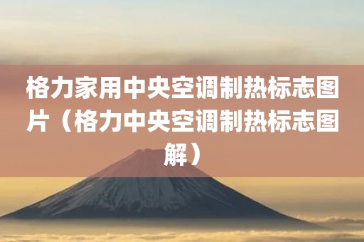 格力家用中央空调制热标志图片（格力中央空调制热标志图解）