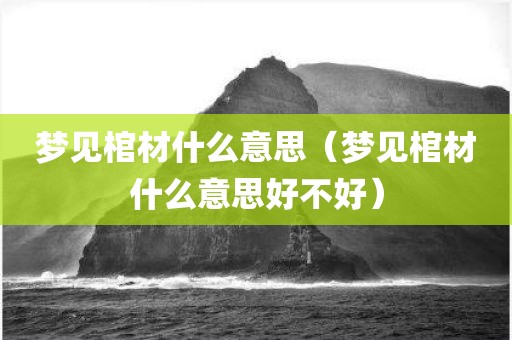 梦见棺材什么意思（梦见棺材什么意思好不好）
