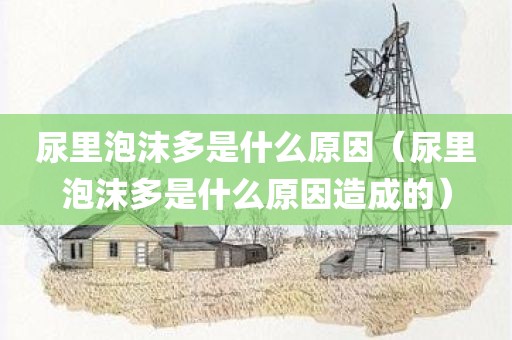 尿里泡沫多是什么原因（尿里泡沫多是什么原因造成的）