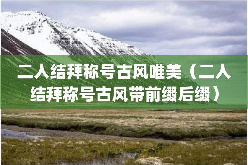 二人结拜称号古风唯美（二人结拜称号古风带前缀后缀）