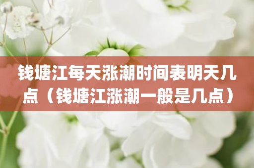 钱塘江每天涨潮时间表明天几点（钱塘江涨潮一般是几点）