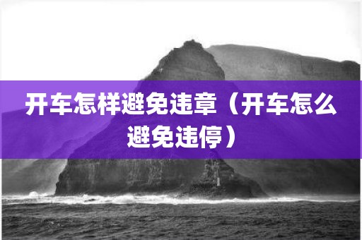 开车怎样避免违章（开车怎么避免违停）