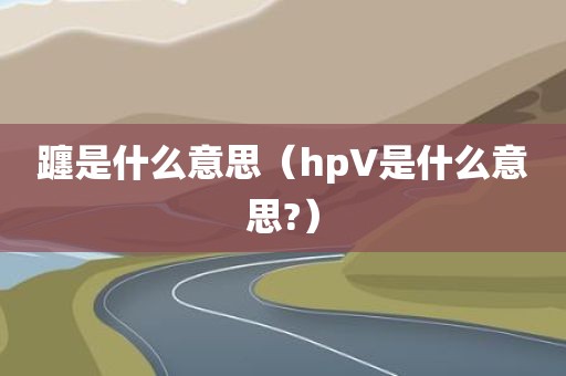 躔是什么意思（hp∨是什么意思?）