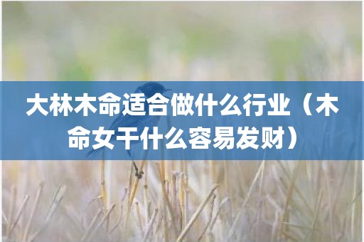 大林木命适合做什么行业（木命女干什么容易发财）