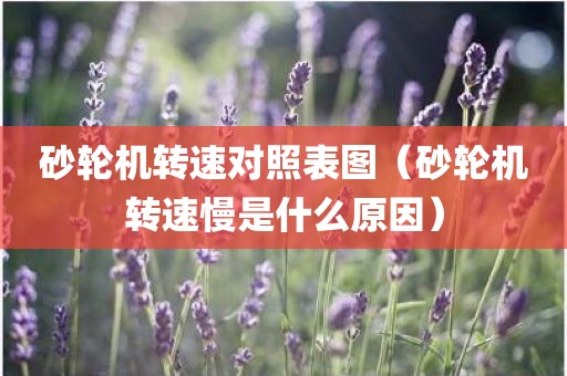 砂轮机转速对照表图（砂轮机转速慢是什么原因）