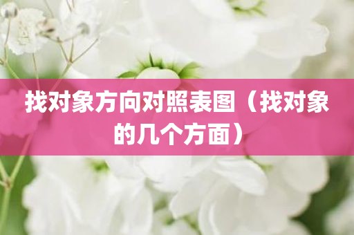 找对象方向对照表图（找对象的几个方面）