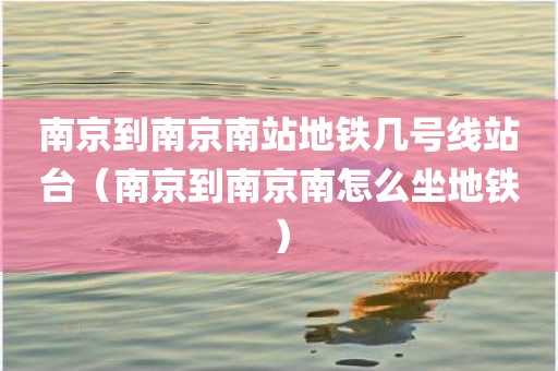 南京到南京南站地铁几号线站台（南京到南京南怎么坐地铁）