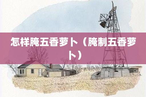 怎样腌五香萝卜（腌制五香萝卜）