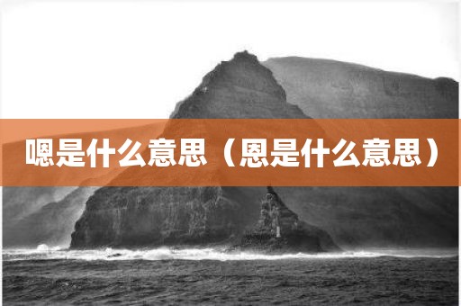 嗯是什么意思（恩是什么意思）
