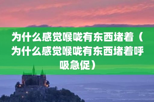 为什么感觉喉咙有东西堵着（为什么感觉喉咙有东西堵着呼吸急促）