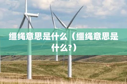 缰绳意思是什么（缰绳意思是什么?）