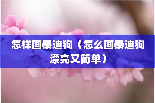 怎样画泰迪狗（怎么画泰迪狗漂亮又简单）