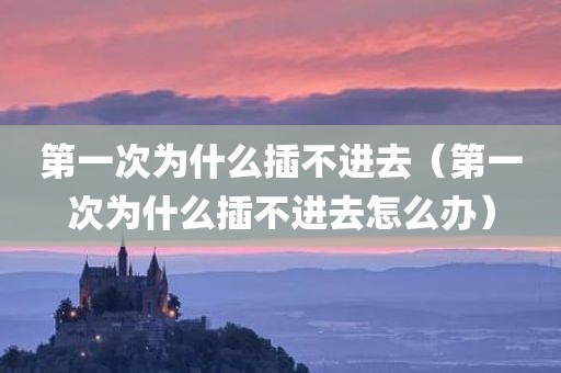 第一次为什么插不进去（第一次为什么插不进去怎么办）
