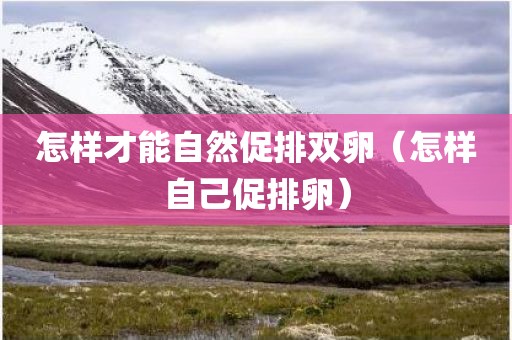 怎样才能自然促排双卵（怎样自己促排卵）