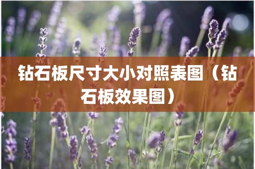 钻石板尺寸大小对照表图（钻石板效果图）