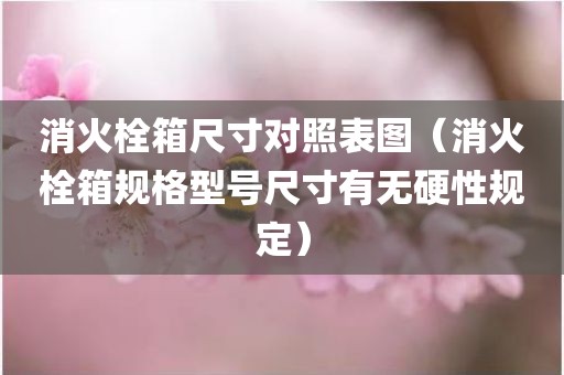 消火栓箱尺寸对照表图（消火栓箱规格型号尺寸有无硬性规定）