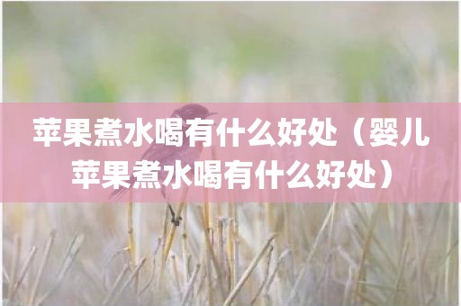 苹果煮水喝有什么好处（婴儿苹果煮水喝有什么好处）