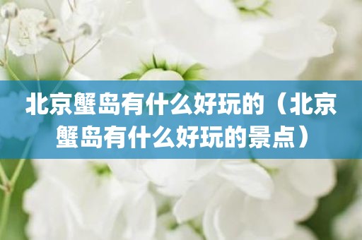 北京蟹岛有什么好玩的（北京蟹岛有什么好玩的景点）