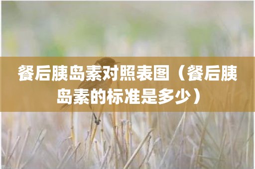 餐后胰岛素对照表图（餐后胰岛素的标准是多少）