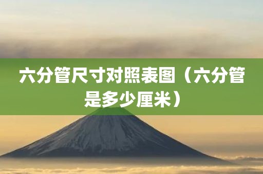 六分管尺寸对照表图（六分管是多少厘米）