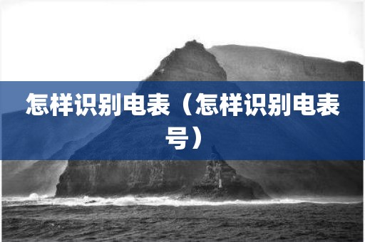 怎样识别电表（怎样识别电表号）