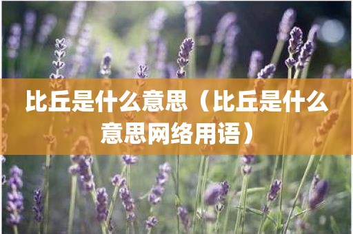 比丘是什么意思（比丘是什么意思网络用语）