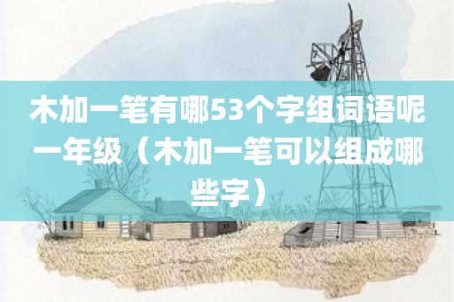 木加一笔有哪53个字组词语呢一年级（木加一笔可以组成哪些字）