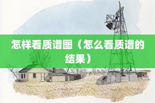 怎样看质谱图（怎么看质谱的结果）
