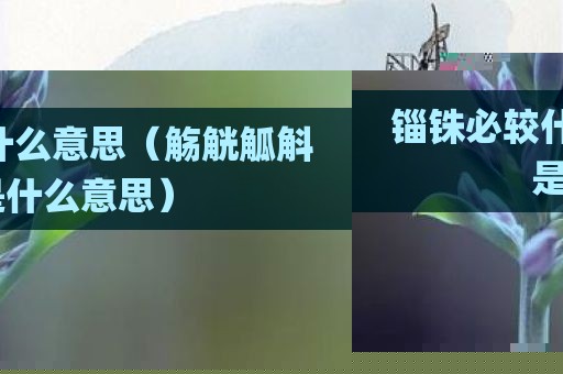 锱铢必较什么意思（觞觥觚斛是什么意思）