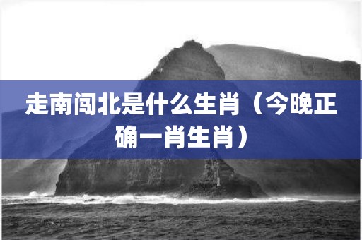 走南闯北是什么生肖（今晚正确一肖生肖）