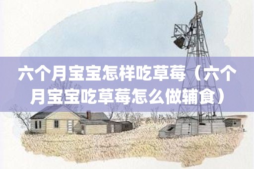 六个月宝宝怎样吃草莓（六个月宝宝吃草莓怎么做辅食）