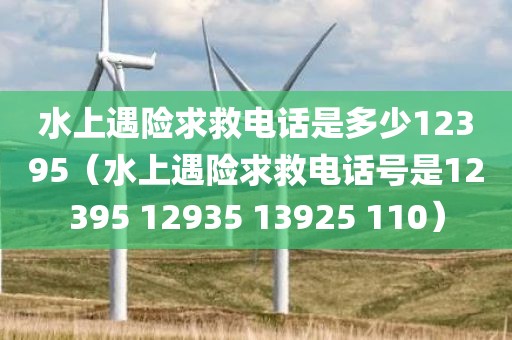 水上遇险求救电话是多少12395（水上遇险求救电话号是12395 12935 13925 110）