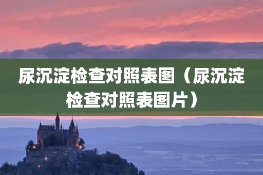 尿沉淀检查对照表图（尿沉淀检查对照表图片）