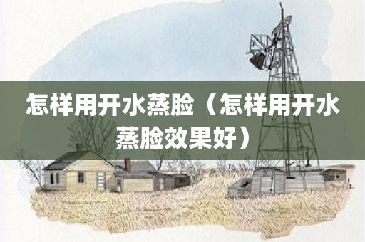 怎样用开水蒸脸（怎样用开水蒸脸效果好）