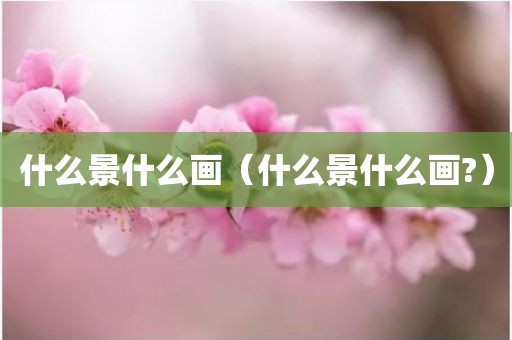 什么景什么画（什么景什么画?）