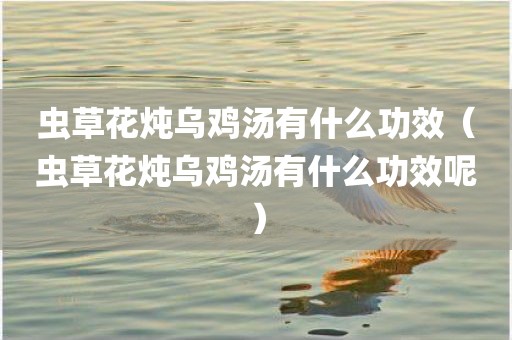 虫草花炖乌鸡汤有什么功效（虫草花炖乌鸡汤有什么功效呢）