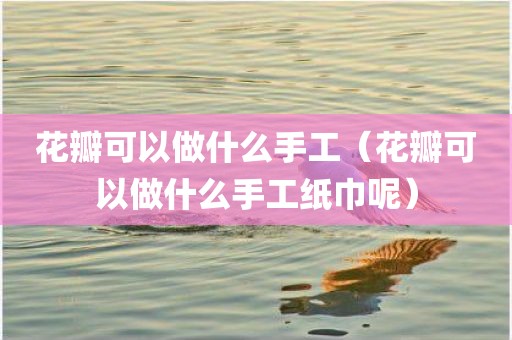 花瓣可以做什么手工（花瓣可以做什么手工纸巾呢）